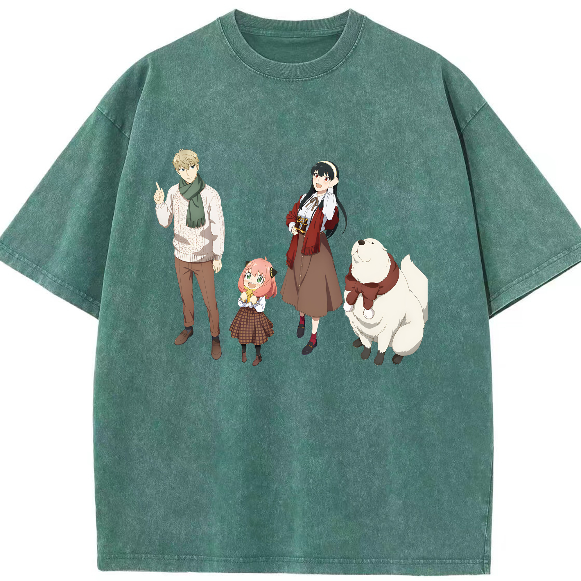 （画像用） SPY×FAMILY间谍家家酒 綿100% ヴィンテージ風 半袖Tシャツ（フロントプリント）